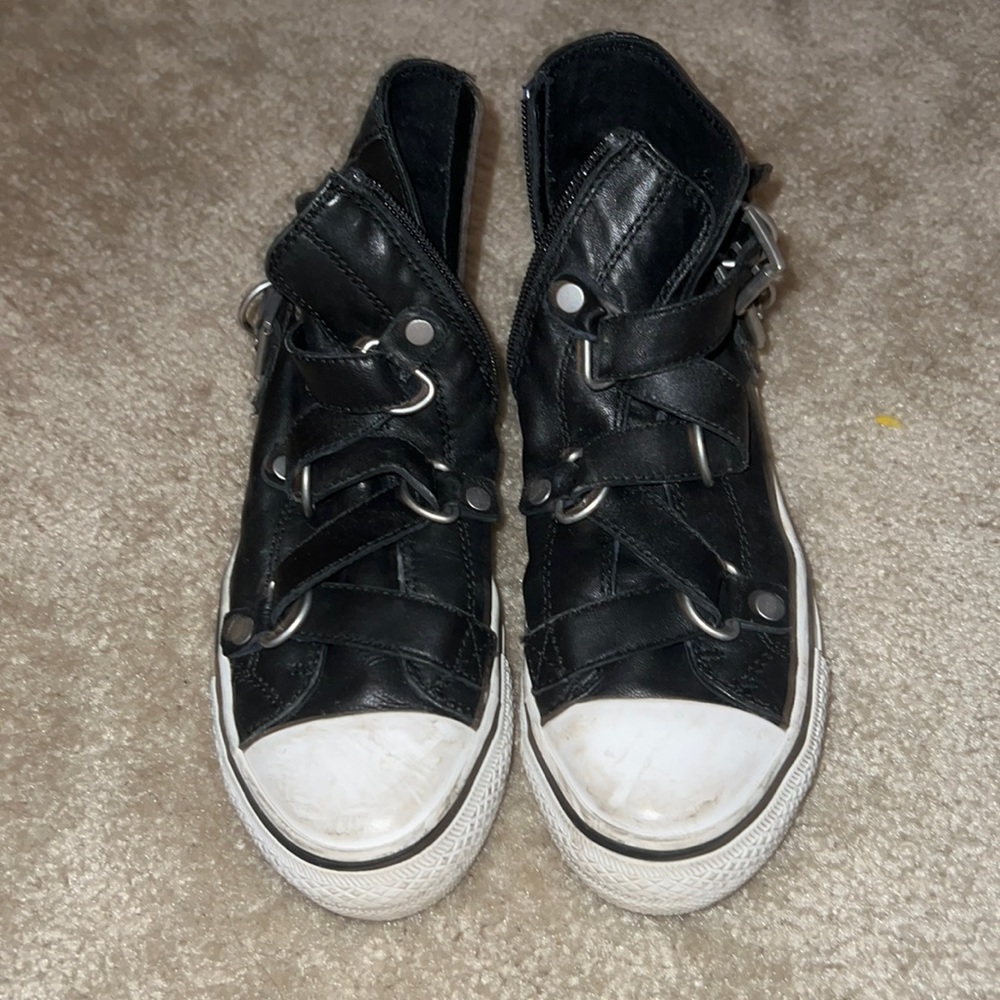 Ash Leather High Top Sneakers